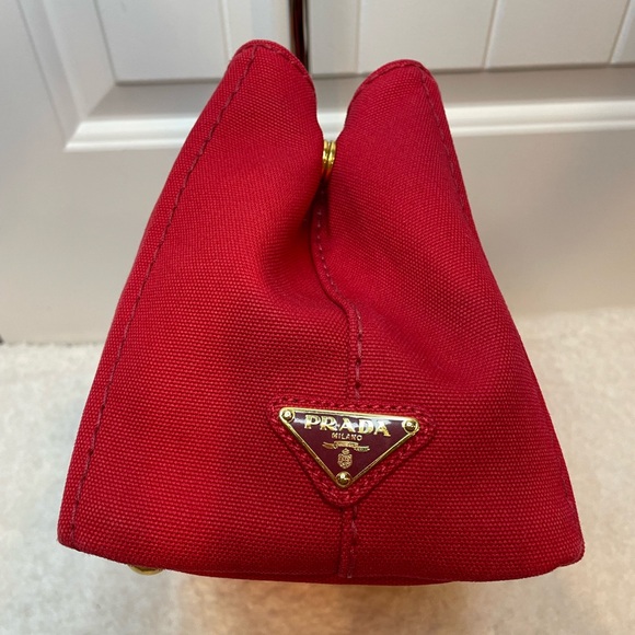Prada Canapa Mini Canvas Red Tote- excellent condition - Picture 5 of 16